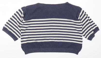 Womens UK Size S Preworn Blue Pullover Jumper