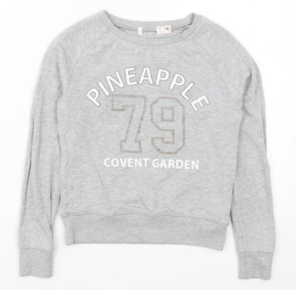 Pineapple Girls Grey   Pullover Sweatshirt Size 7-8 Years  - Pineapple Covent Garden
