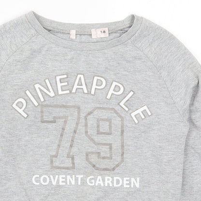 Pineapple Girls Grey   Pullover Sweatshirt Size 7-8 Years  - Pineapple Covent Garden