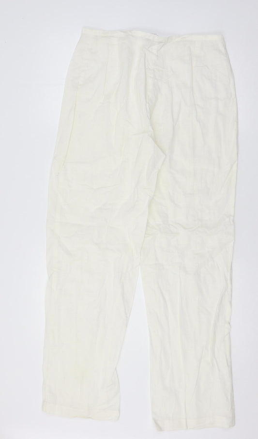 Roberto Naldi Womens Ivory   Trousers  Size 14 L29 in