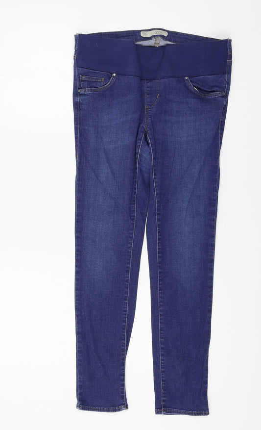 Topshop Womens Blue  Denim Skinny Jeans Size 10 L26 in