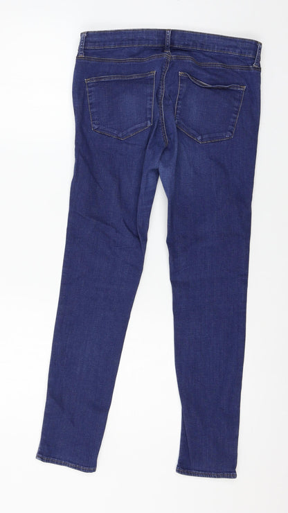 Topshop Womens Blue  Denim Skinny Jeans Size 10 L26 in