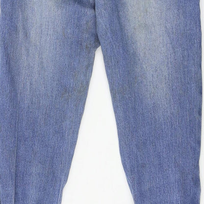 Boohoo Womens Blue  Denim Skinny Jeans Size 8 L28 in