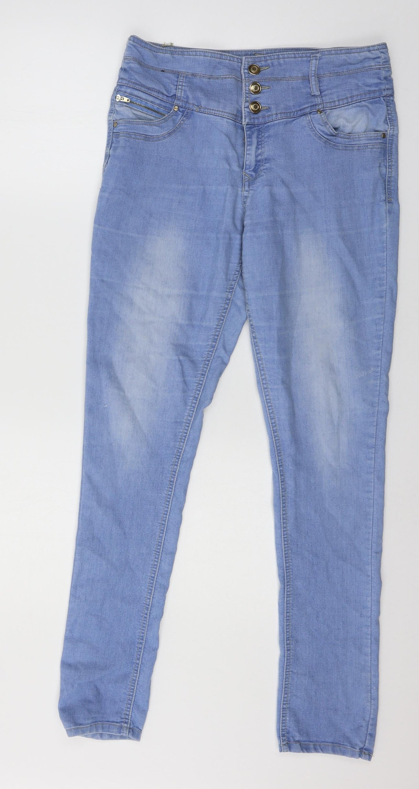 Denim & Co. Womens Blue  Denim Skinny Jeans Size 12 L30 in