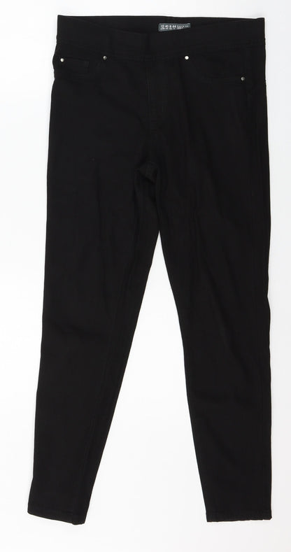 Denim & Co. Womens Black  Denim Skinny Jeans Size 12 L27 in