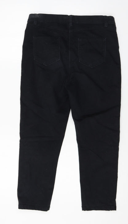 M&Co Womens Blue  Velour Jegging Jeans Size 10 L22 in