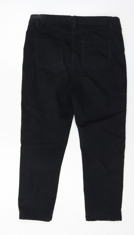 M&Co Womens Blue  Velour Jegging Jeans Size 10 L22 in