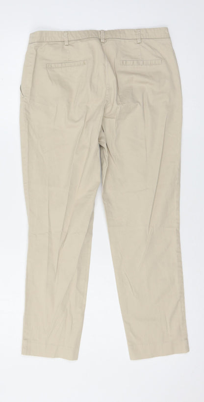 Womens UK Size 10 Kiabi Regular Fit  Beige Trousers