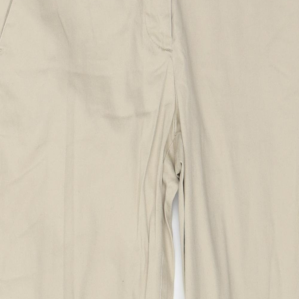 Womens UK Size 10 Kiabi Regular Fit  Beige Trousers