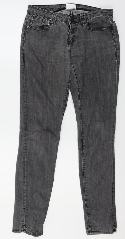 Womens UK Size 8 OKAY Regular Fit Skinny Grey Jeans