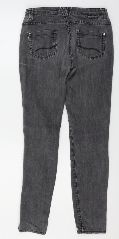Womens UK Size 8 OKAY Regular Fit Skinny Grey Jeans