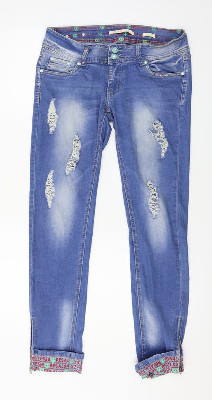 Resalsa Womens Blue  Denim Skinny Jeans Size 32 in L29 in