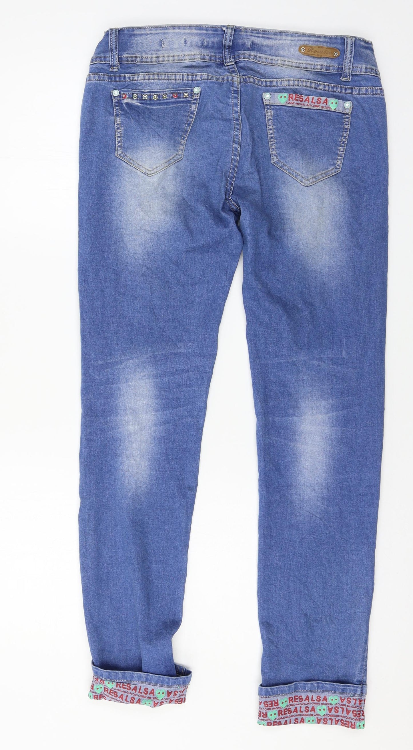 Resalsa Womens Blue  Denim Skinny Jeans Size 32 in L29 in