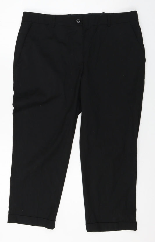 Womens UK Size 14 H&M Regular Fit  Black Trousers