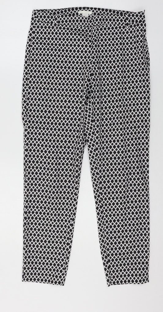 Womens UK Size 10 H&M Regular Fit  Black Trousers