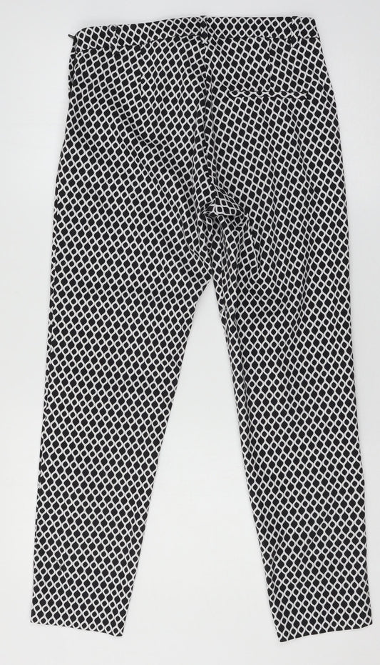 Womens UK Size 10 H&M Regular Fit  Black Trousers