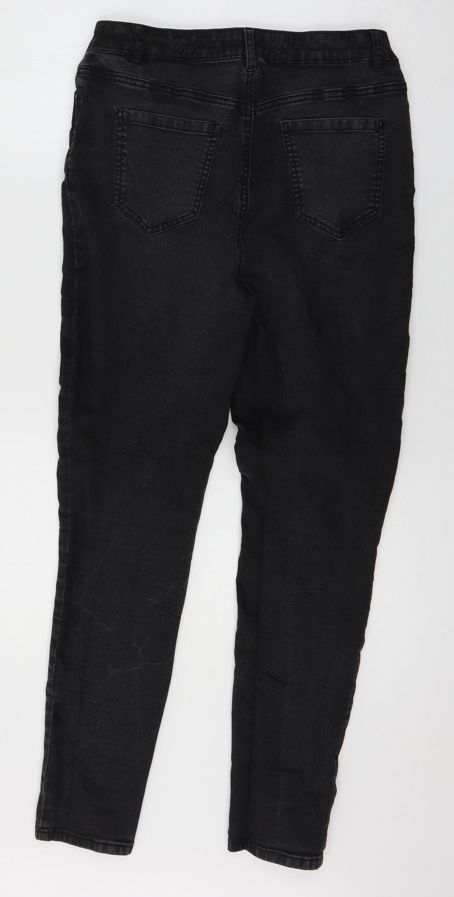 Denim & Co. Womens Grey  Denim Skinny Jeans Size 14 L28 in