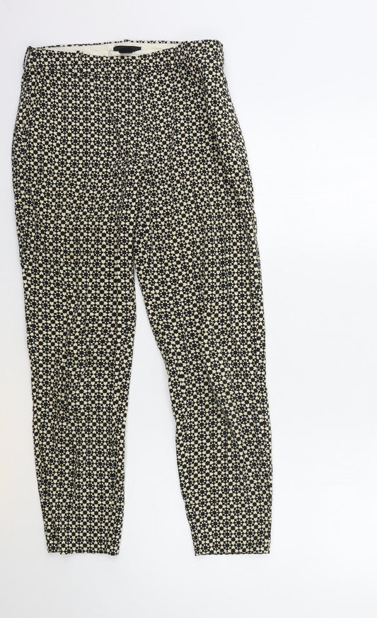 Womens UK Size 12 H&M Regular Fit  Beige Trousers