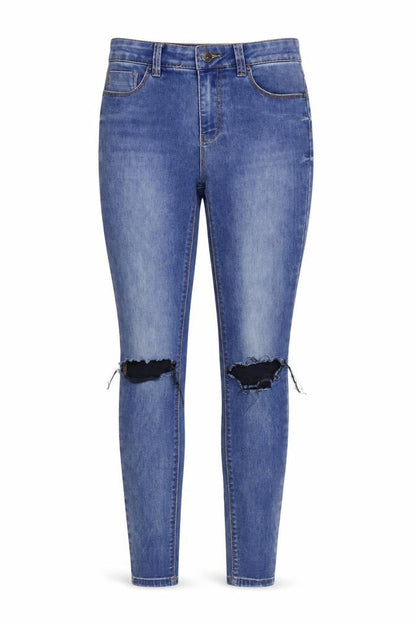 Womens UK Size 10 New Look Regular Fit Skinny Blue Jeans