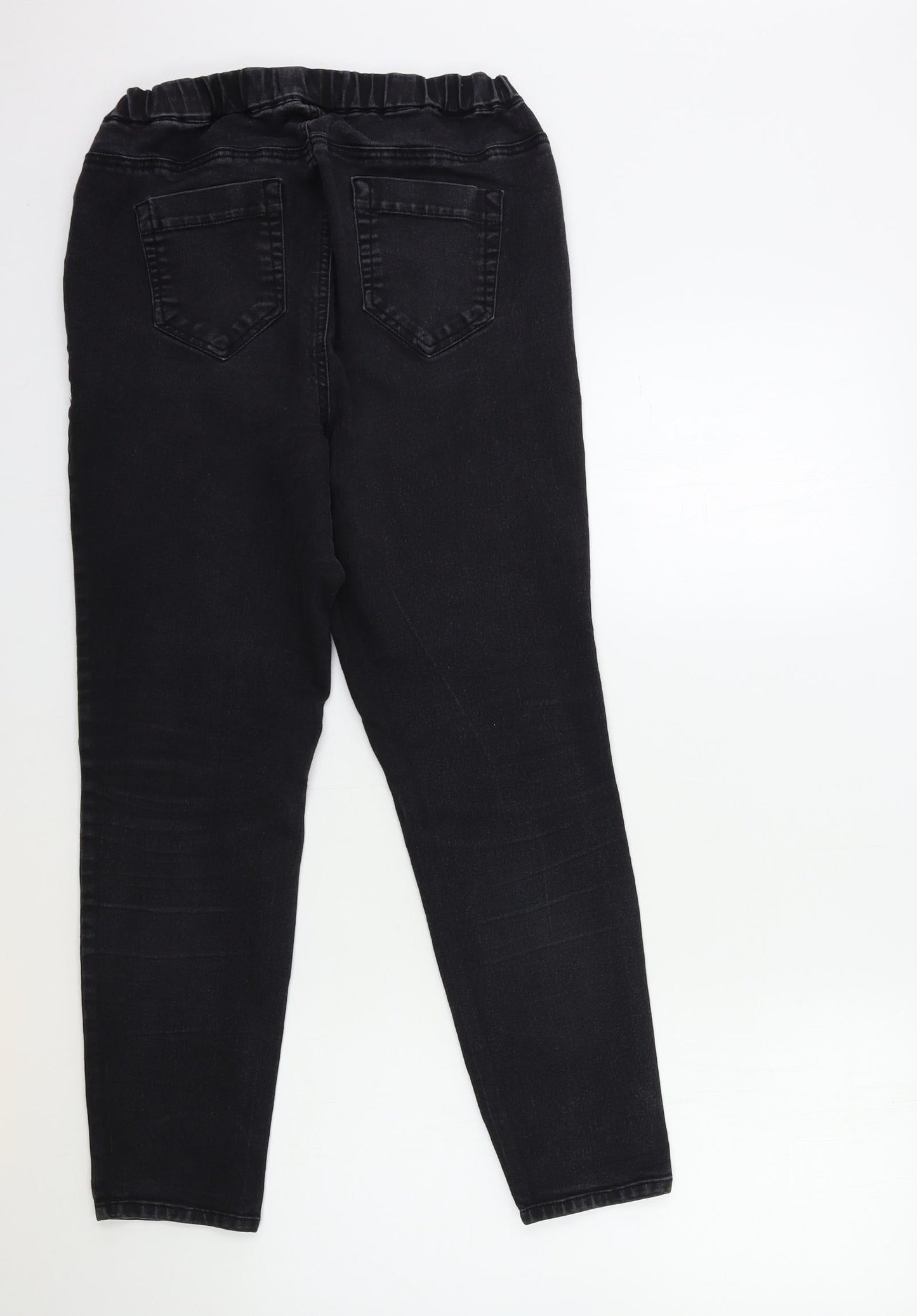 Evans Womens Black  Denim Skinny Jeans Size 14 L27 in