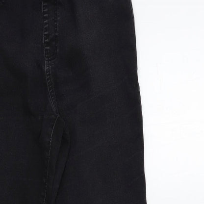 Evans Womens Black  Denim Skinny Jeans Size 14 L27 in