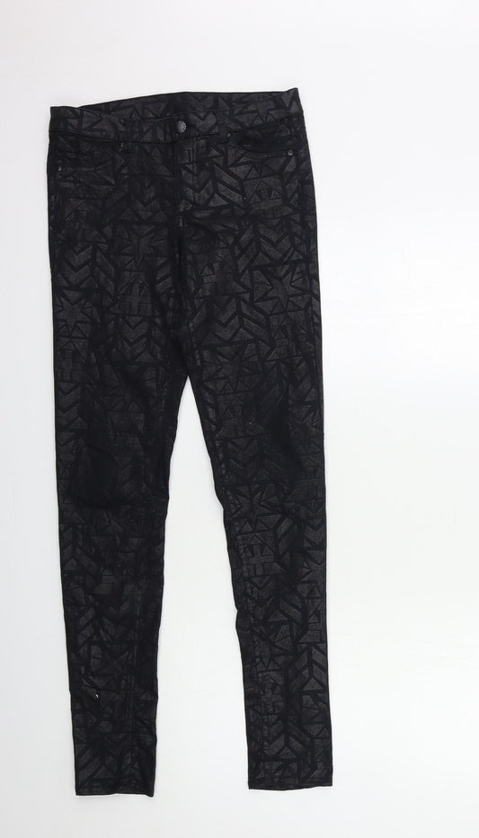 Womens UK Size 8 H&M Regular Fit Skinny Black Jeans