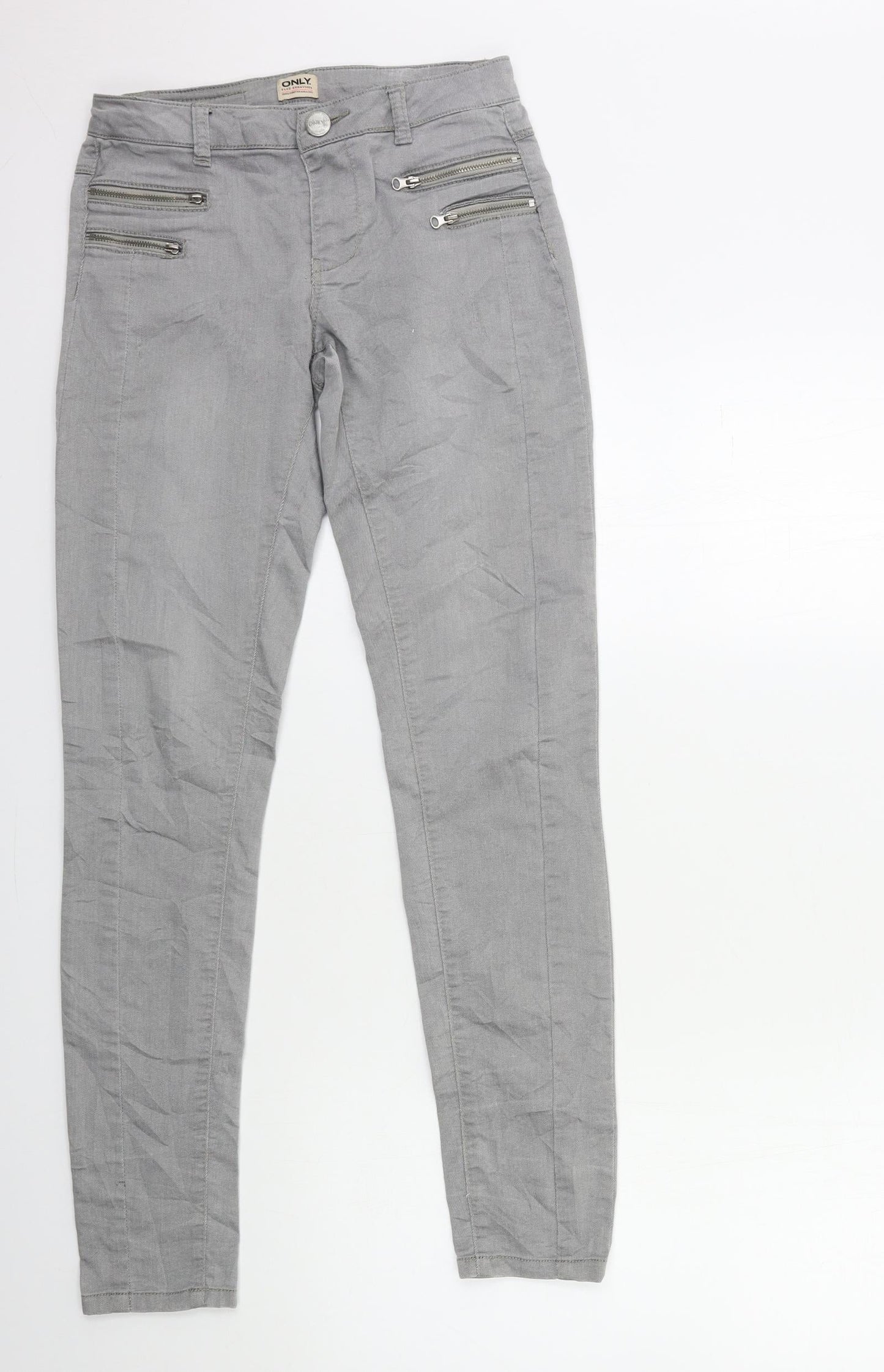 Only Womens Grey  Denim Skinny Jeans Size XS L30 in