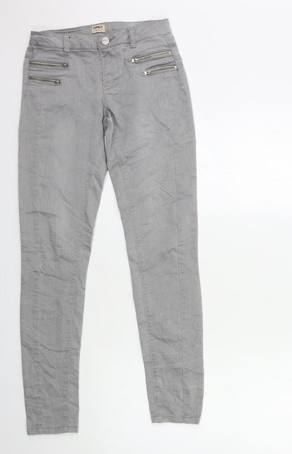 Only Womens Grey  Denim Skinny Jeans Size XS L30 in