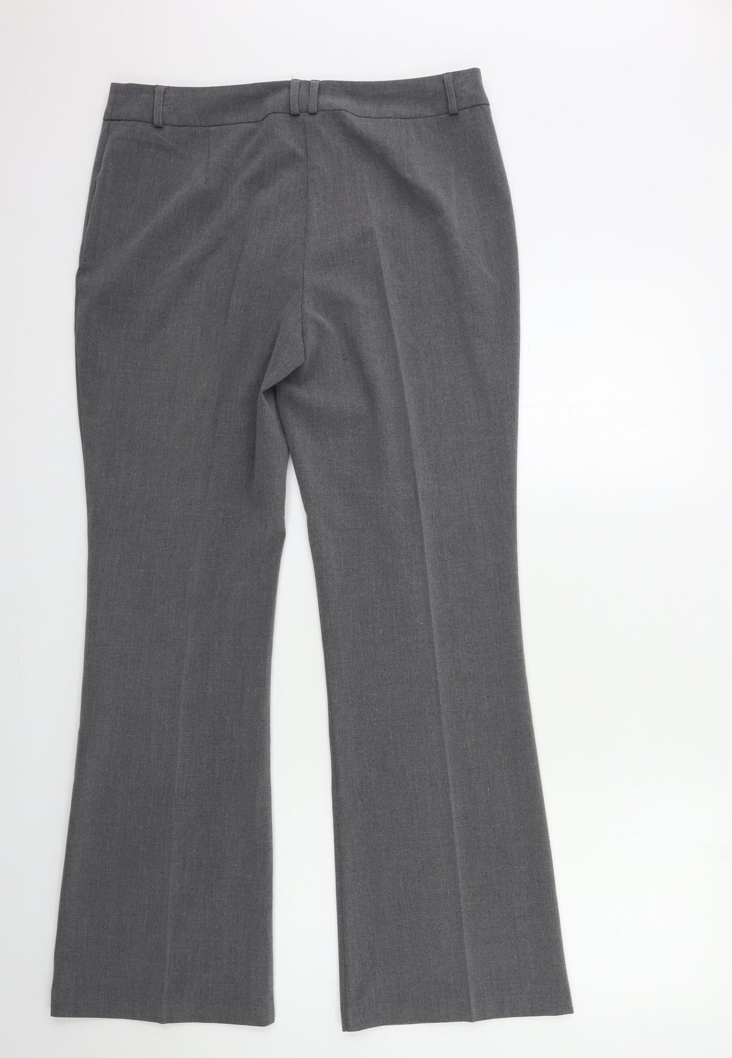 Womens UK Size 12 M&Co Regular Fit  Grey Trousers