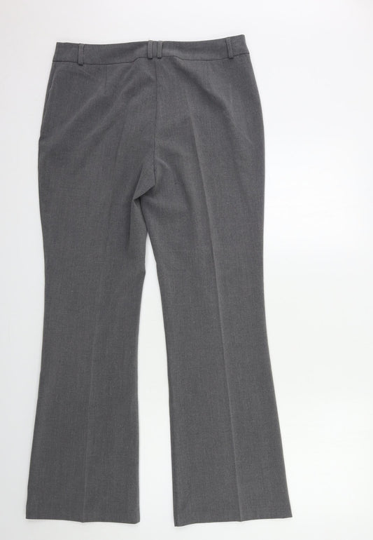 Womens UK Size 12 M&Co Regular Fit  Grey Trousers