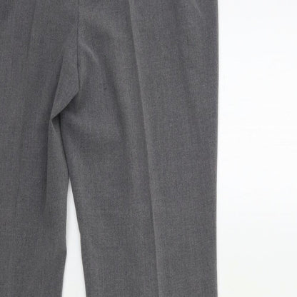 Womens UK Size 12 M&Co Regular Fit  Grey Trousers