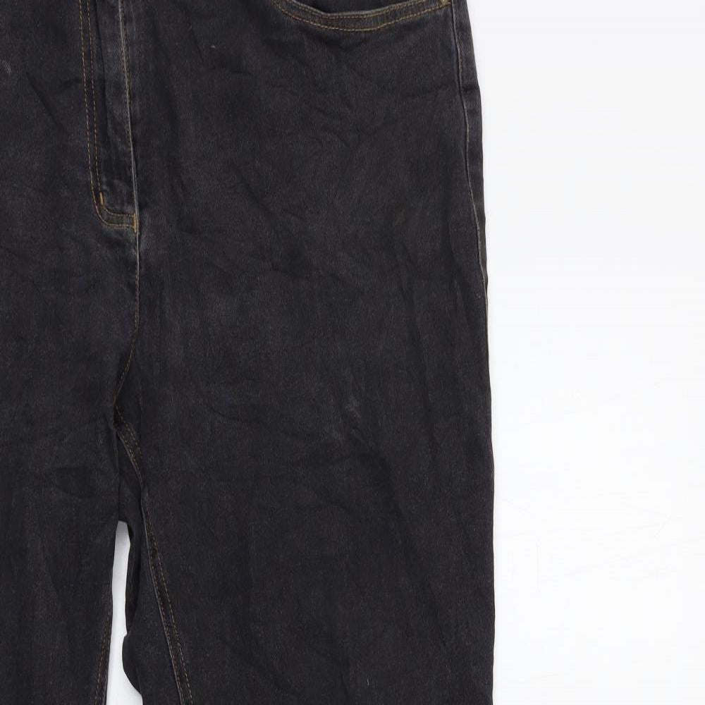 Signature Womens Grey  Denim Straight Jeans Size 2XL L31 in