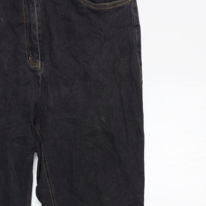 Signature Womens Grey  Denim Straight Jeans Size 2XL L31 in