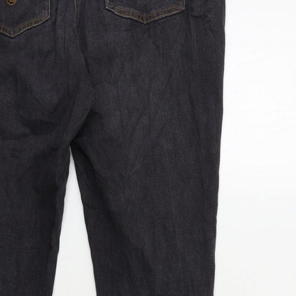 Signature Womens Grey  Denim Straight Jeans Size 2XL L31 in