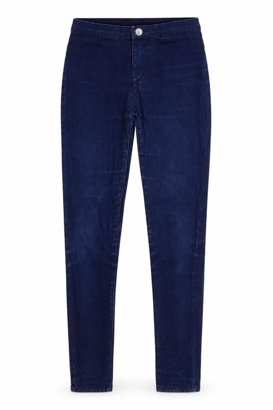 Front view of Only women’s blue denim skinny jeans, size UK 28, in, 32-inch leg