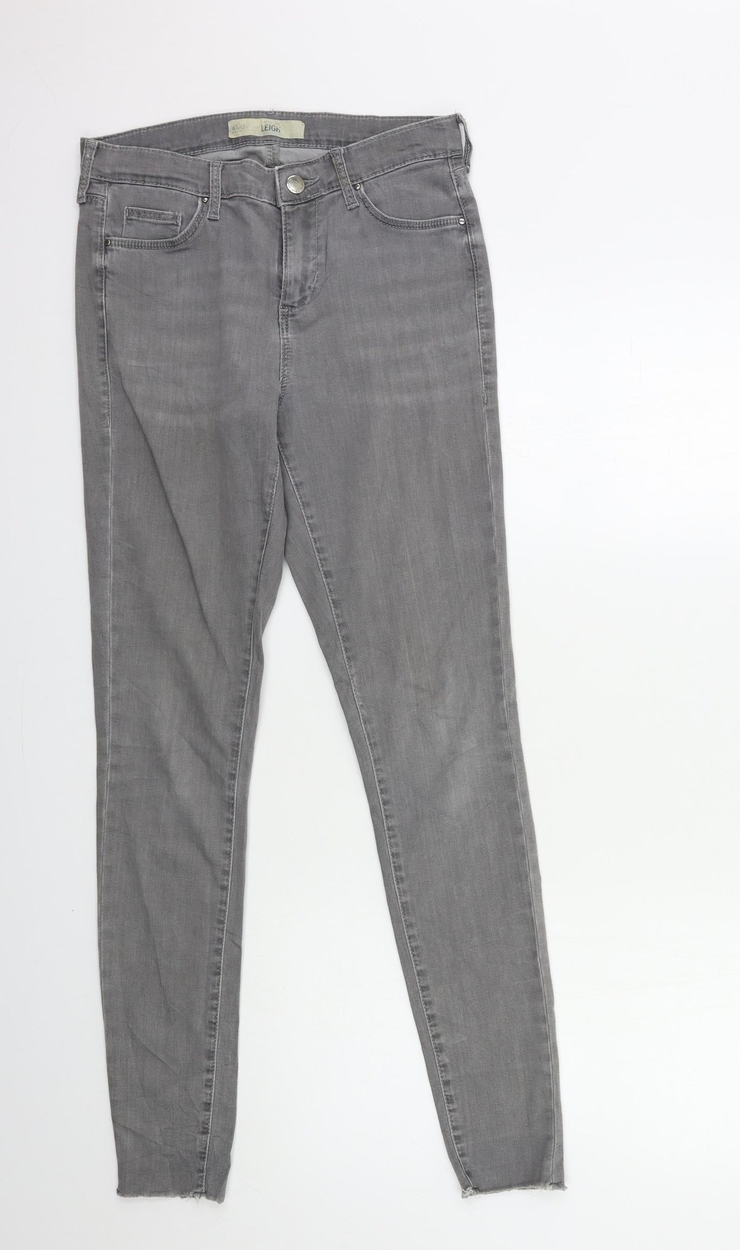Topshop Womens Grey  Denim Skinny Jeans Size 28 in L32 in