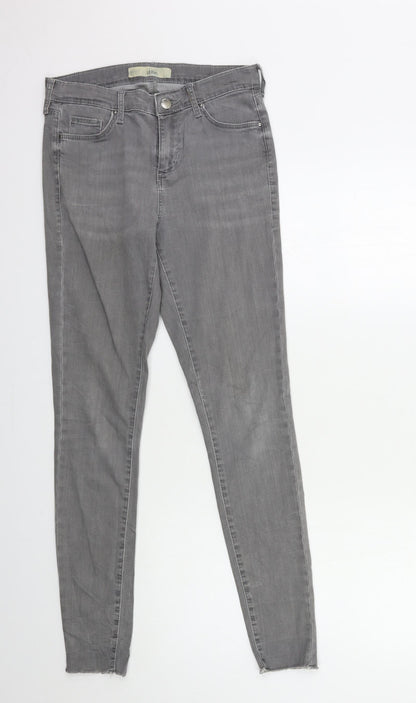 Topshop Womens Grey  Denim Skinny Jeans Size 28 in L32 in