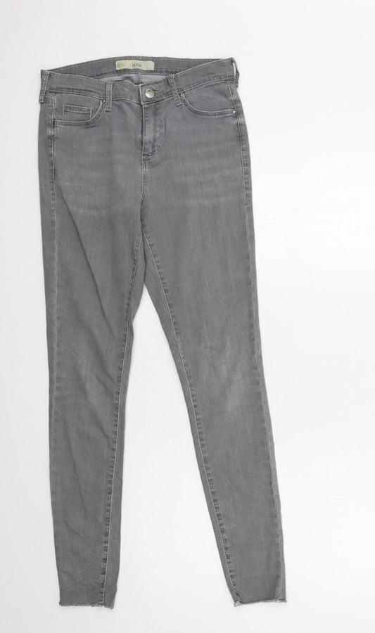 Topshop Womens Grey  Denim Skinny Jeans Size 28 in L32 in