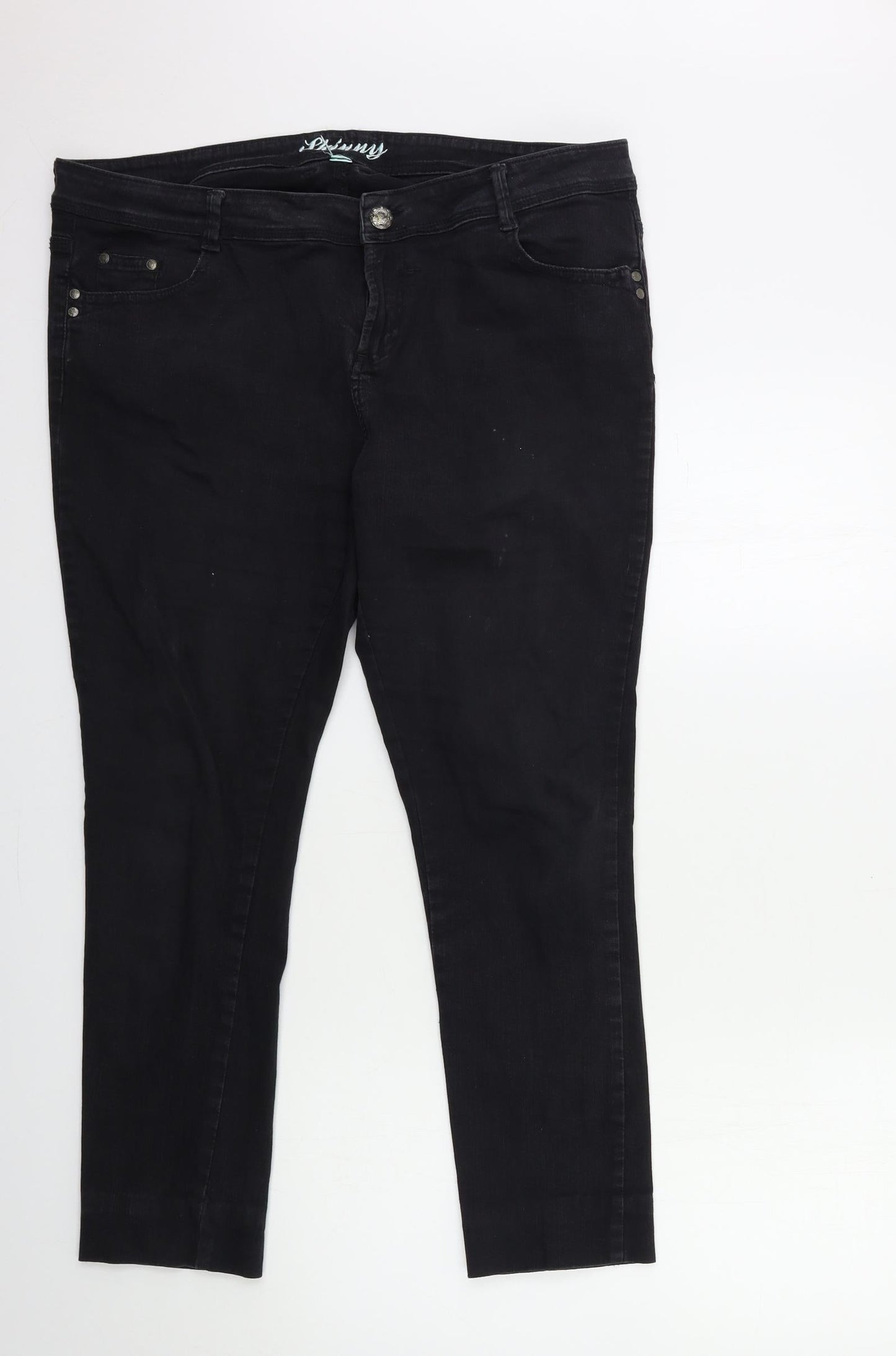Womens UK Size 38 in Preworn Regular Fit Skinny Black Jeans