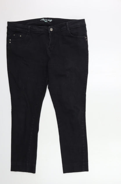 Womens UK Size 38 in Preworn Regular Fit Skinny Black Jeans