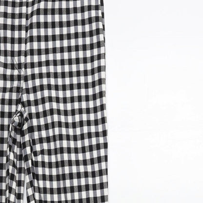Select Womens Black Check  Trousers  Size 10 L28 in