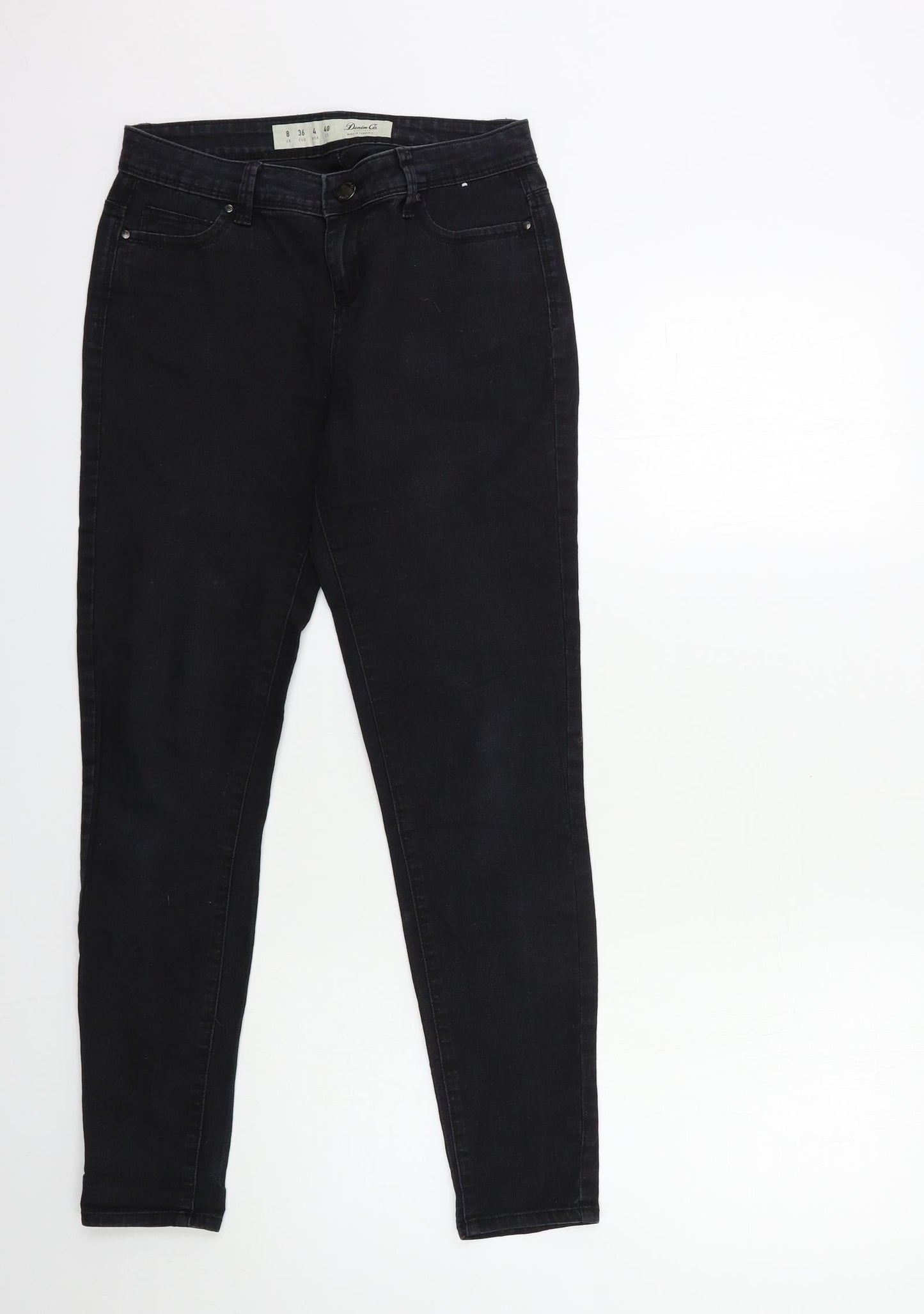 Denim & Co. Womens Black  Denim Skinny Jeans Size 8 L27 in
