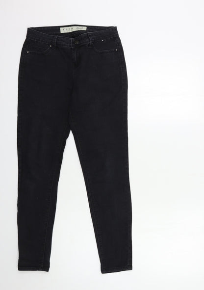 Denim & Co. Womens Black  Denim Skinny Jeans Size 8 L27 in