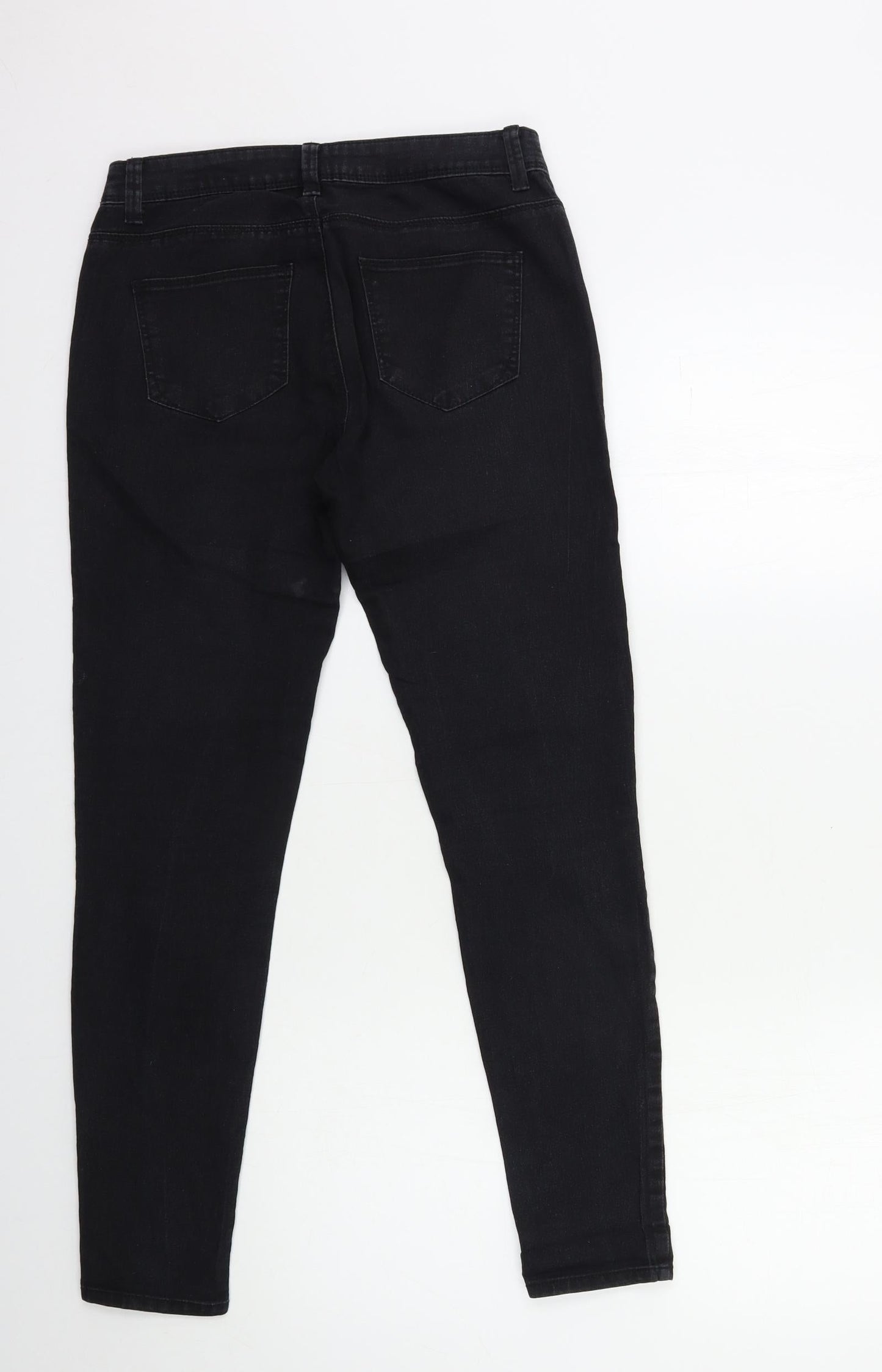 Denim & Co. Womens Black  Denim Skinny Jeans Size 8 L27 in