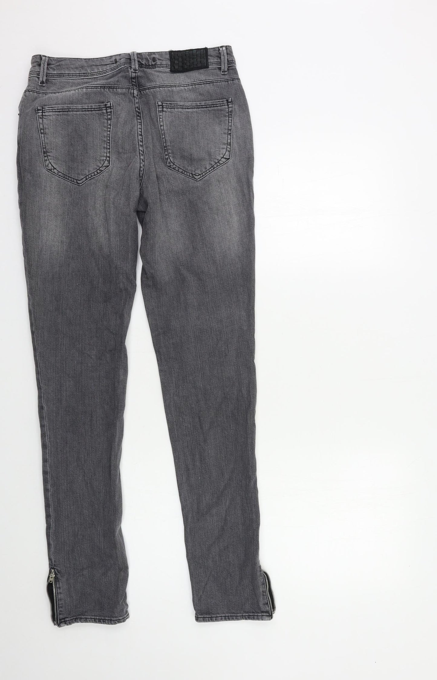 Zara Womens Grey  Denim Skinny Jeans Size 10 L30 in