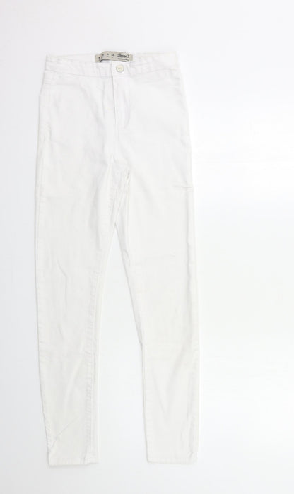 Denim & Co. Womens White  Denim Skinny Jeans Size 8 L29 in