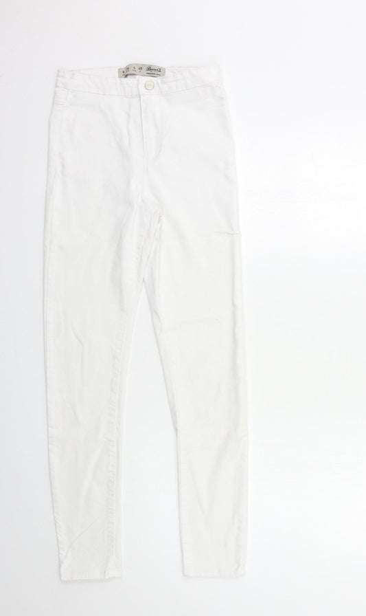 Denim & Co. Womens White  Denim Skinny Jeans Size 8 L29 in