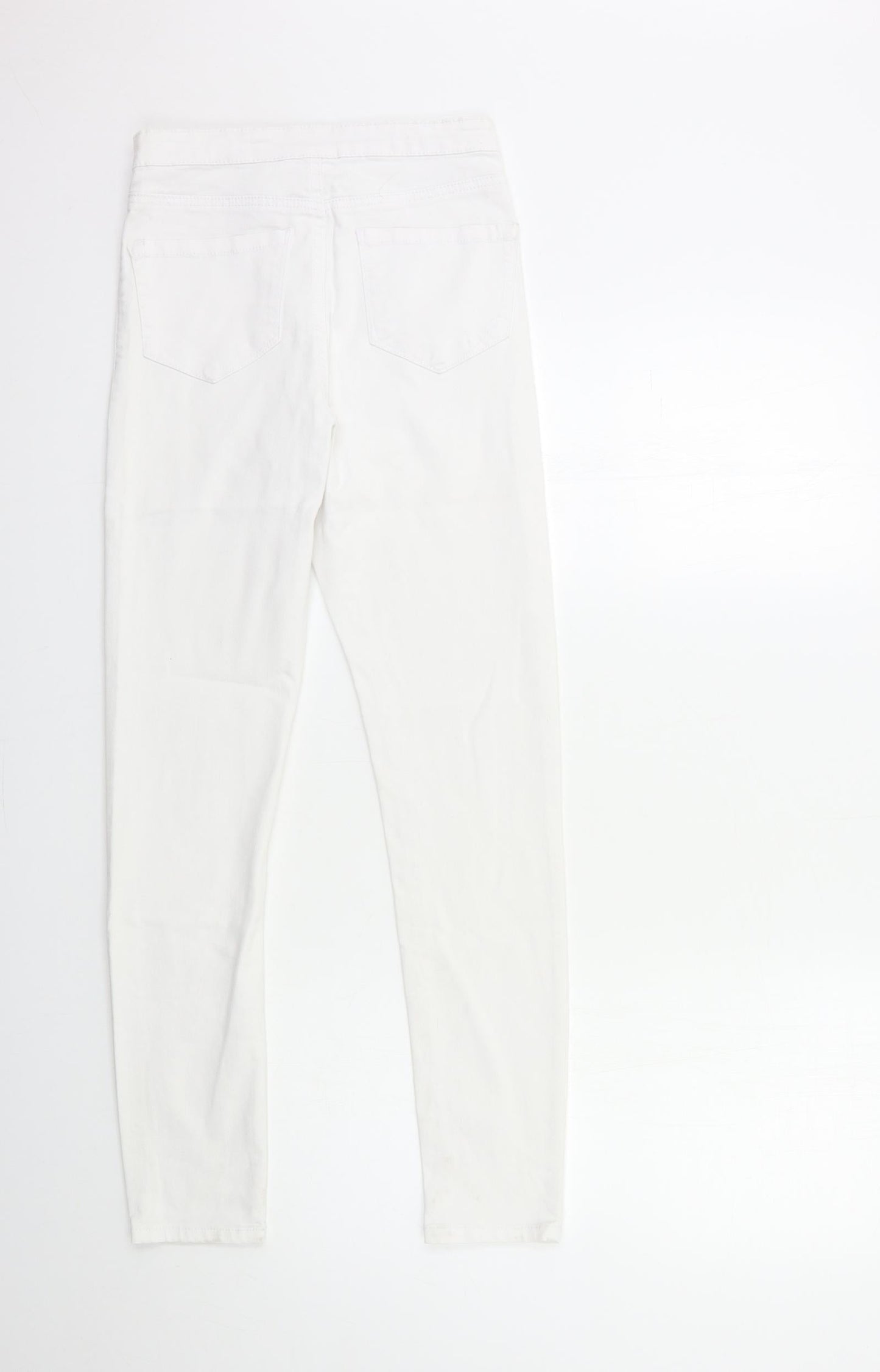 Denim & Co. Womens White  Denim Skinny Jeans Size 8 L29 in
