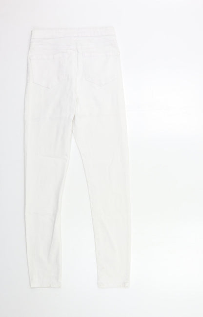 Denim & Co. Womens White  Denim Skinny Jeans Size 8 L29 in