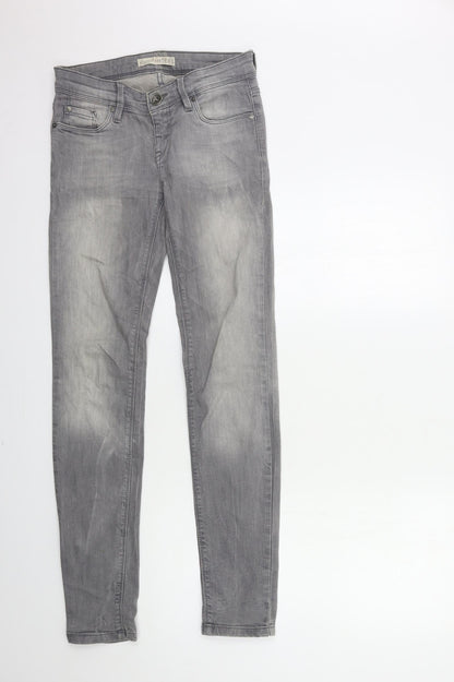 Preworn Womens Grey  Denim Skinny Jeans Size 8 L32 in